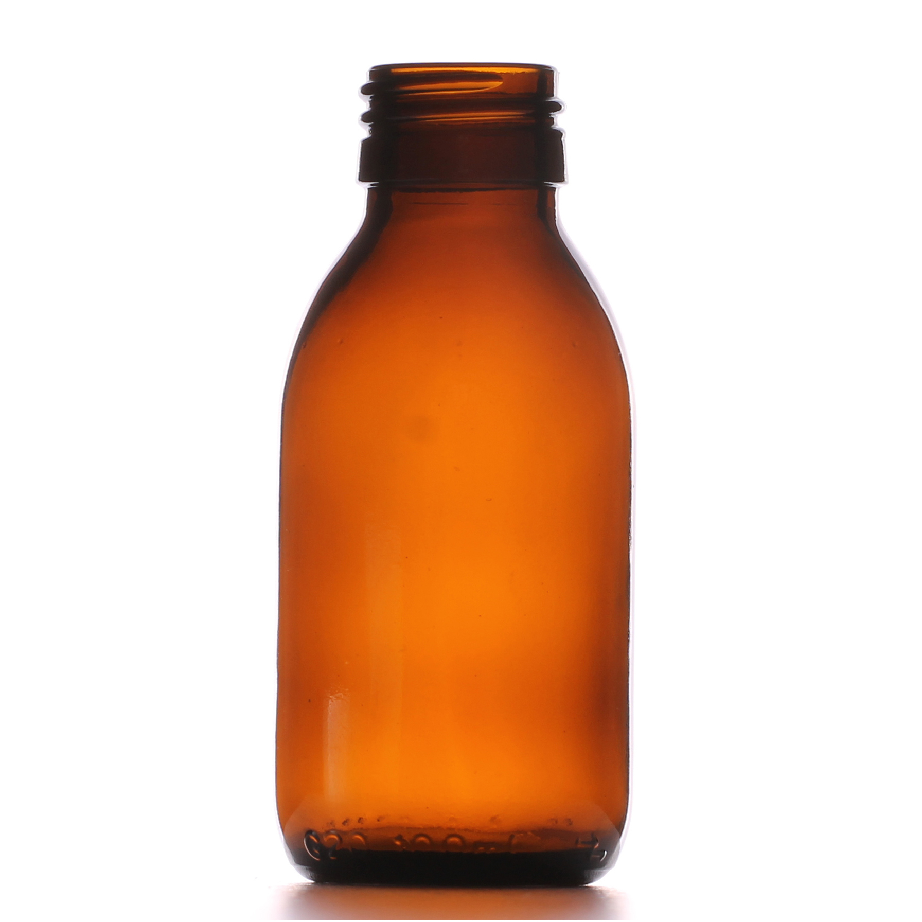 100ml Amber Medical Round Glass Bottle ROPP28 Instapac