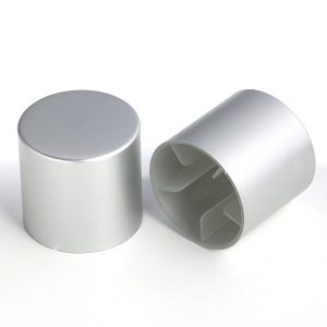 Matt Silver Crimpless Anod Alum PP Liner Cap 15FEA 36x35mm