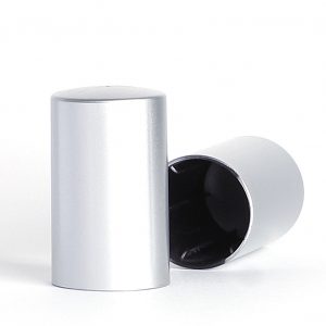 Bright Silver Crimp Anod Alum PP Liner Cap 15 FEA 26x27mm