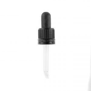 Black Tamper Evident Hole Cap, Butyl Bulb & Pipette 59mm