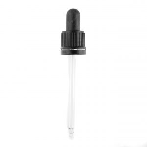 Blk Tamper Evident Hole Cap, Black Butyl Bulb & 87mm Pipette