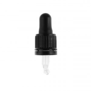 Black Tamper Evident Hole Cap, Black Bulb & 44mm Pipette