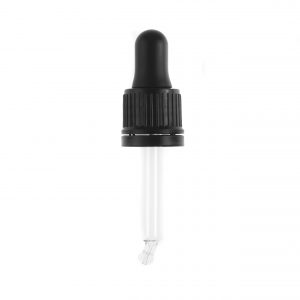 Black Tamper Evident Hole Cap, Black Bulb & 63mm Pipette
