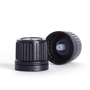 GL18 Black Tamper Evident Cap with 0.2mm Dropper