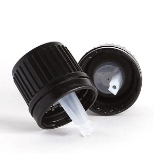 GL18 Black Tamper Evident Cap with 0.7mm Dropper