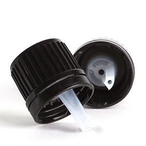 GL18 Black Tamper Evident Cap with 2.0mm Dropper