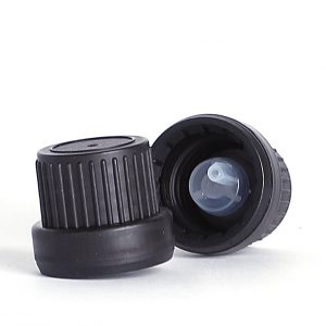 GL18 Black Tamper Evident Cap with 0.7mm Dropper