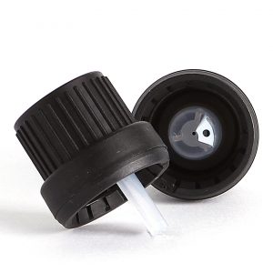 GL18 Black Tamper Evident Cap with 0.7mm Dropper