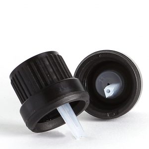GL18 Black Tamper Evident Cap with 1.0mm Dropper