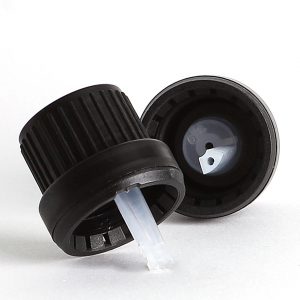GL18 Black Tamper Evident Cap with 1.5mm Dropper
