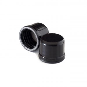 GL18 Black Tamper Evident Cap EPE Lined POM No Dropper