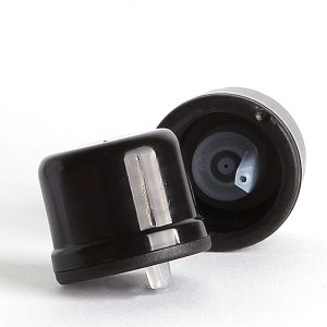 GL18 Black Tamper Evident Cap with 0.5mm Dropper