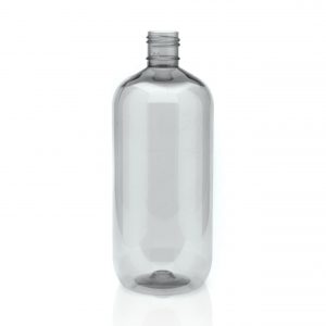 250ml Clear PET Boston bottle with 24/415 screw neck