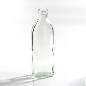 150ml Clear Sloping Shoulder Flat Glass Bottle R3/24