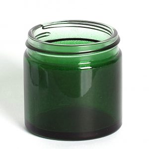 60ml Green Durham Glass Jar Sprayed Masked R3/51