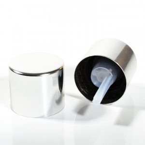 Bright Silver Alu Cap with Black Cap & 0.7mm V Dropper