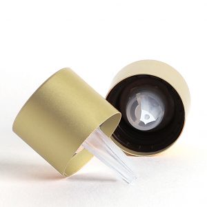 Satin Light Gold Aluminium Cap & 0.7mm V Dropper