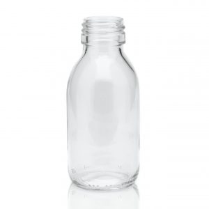 100ml Clear Medical Round Glass Bottle ROPP28