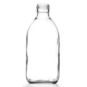300ml Clear Medical Round Glass Bottle PP28