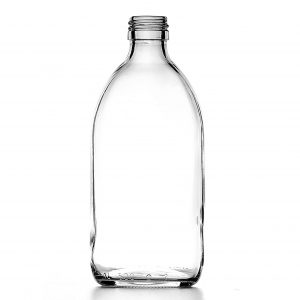 500ml Clear Medical Round Glass Bottle ROPP28