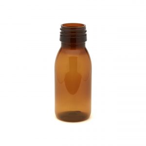 60ml Amber PET Tall Bottle PP28 neck (308)
