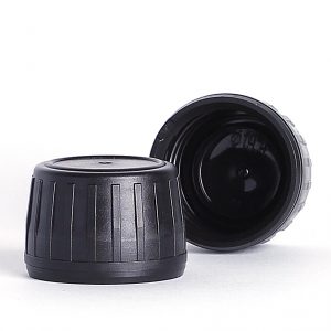 Black Tamper Evident Bore Seal PP Cap PP28