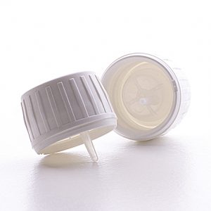 White Tamper Evident Cap with Pourer Insert PP28