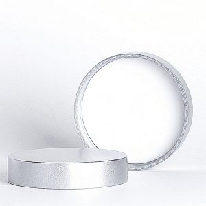 R3/58 Matt Silver PP Screw cap sprayed EPE liner