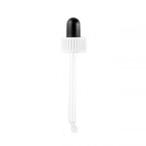 GL18 White Cap, Black Bulb & 77mm Pipette