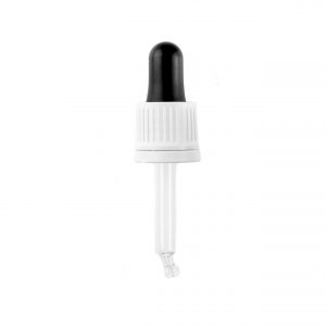 GL18 White Tamper Evident Hole Cap, Black Bulb & 59mm Pipette