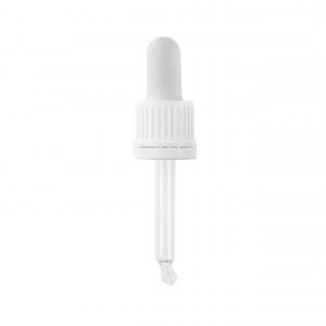 GL18 White Tamper Evident Hole Cap, White Natural Bulb & 63mm Pipette