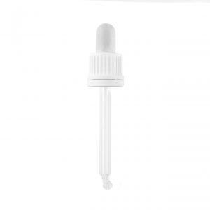 GL18 White Tamper Evident Hole Cap,  White Natural Bulb & 72mm Pipette