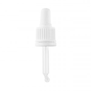 GL18 White Tamper Evident Hole Cap, White TPE Bulb & 59mm Pipette