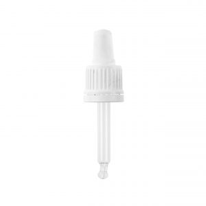 GL18 White Tamper Evident Hole Cap, White TPE Bulb & 63mm Pipette