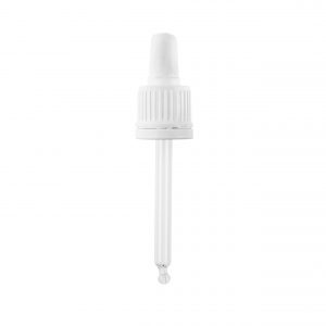 GL18 White Tamper Evident Hole Cap White TPE Bulb & 77mm Pipette