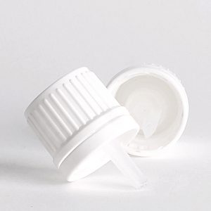 GL18 White Tamper Evident Cap with 0.6mm Dropper