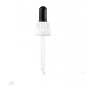 GL18 White PP T.E. Cap with Black (firm bulb) & 77mm Pipette