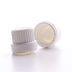 GL18 White Tamper Evident Cap with 0.6mm Dropper