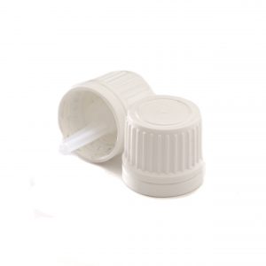 GL18 White PP Tamper Evident Cap with Dropper