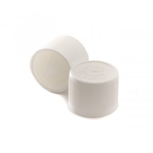 GL18 White CRC Cap with 1.2mm Dropper