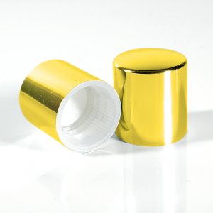 18/415 PP Bright Gold Alu Body Flat Top Cap