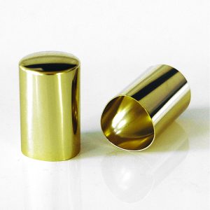 15FEA Bright Gold Aluminium Tri-cap 30mm H (For Push on Atomisers and Collars)
