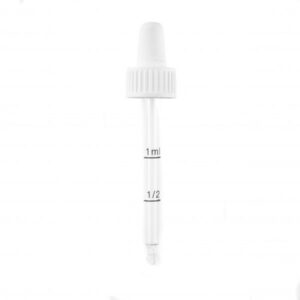 GL18 White Cap, White Bulb & 87mm Graduated Pipette
