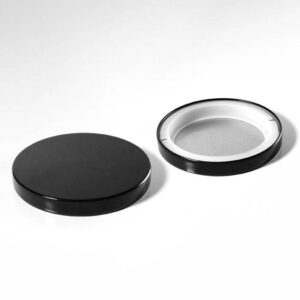 Gloss Black Metal Candle Jar Lid - 30cl