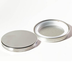 Bright Silver Metal Candle Jar Lid - 30cl