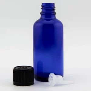 50ml York bottle GL18 with Black Child Resistant  Cap & 1.5mm Dropper