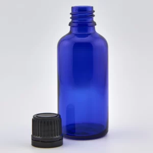 50ml York bottle GL18 with Black Tapmper Evident Boreseal Cap