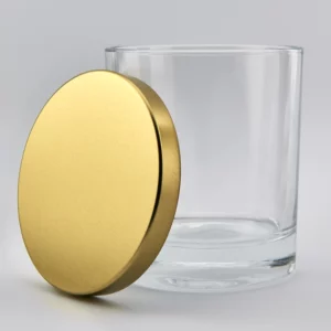 30cl REBEL Candle Glass Jar and Brushed Gold Cap