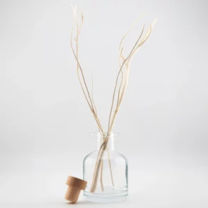 125ml FORNO Diffuser Bottle with Synthetic Cork Stopper (Wooden Top) and Mixed Reeds (10 pack)