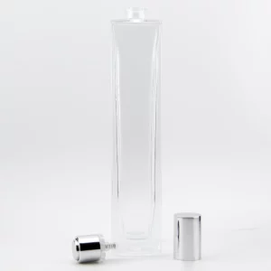 100ml EMPIRE Fragrance Bottle with Bright Silver Push-On Atomiser and Bright Silver Aluminium Tri-Cap